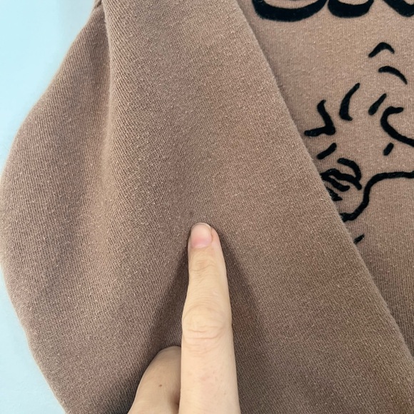 Brown Snoopy Zara X Peanut Sweatshirt - Picture 6 of 7